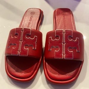 Red Tory Burch Sandal/Slides - These are super comfortable and flattering